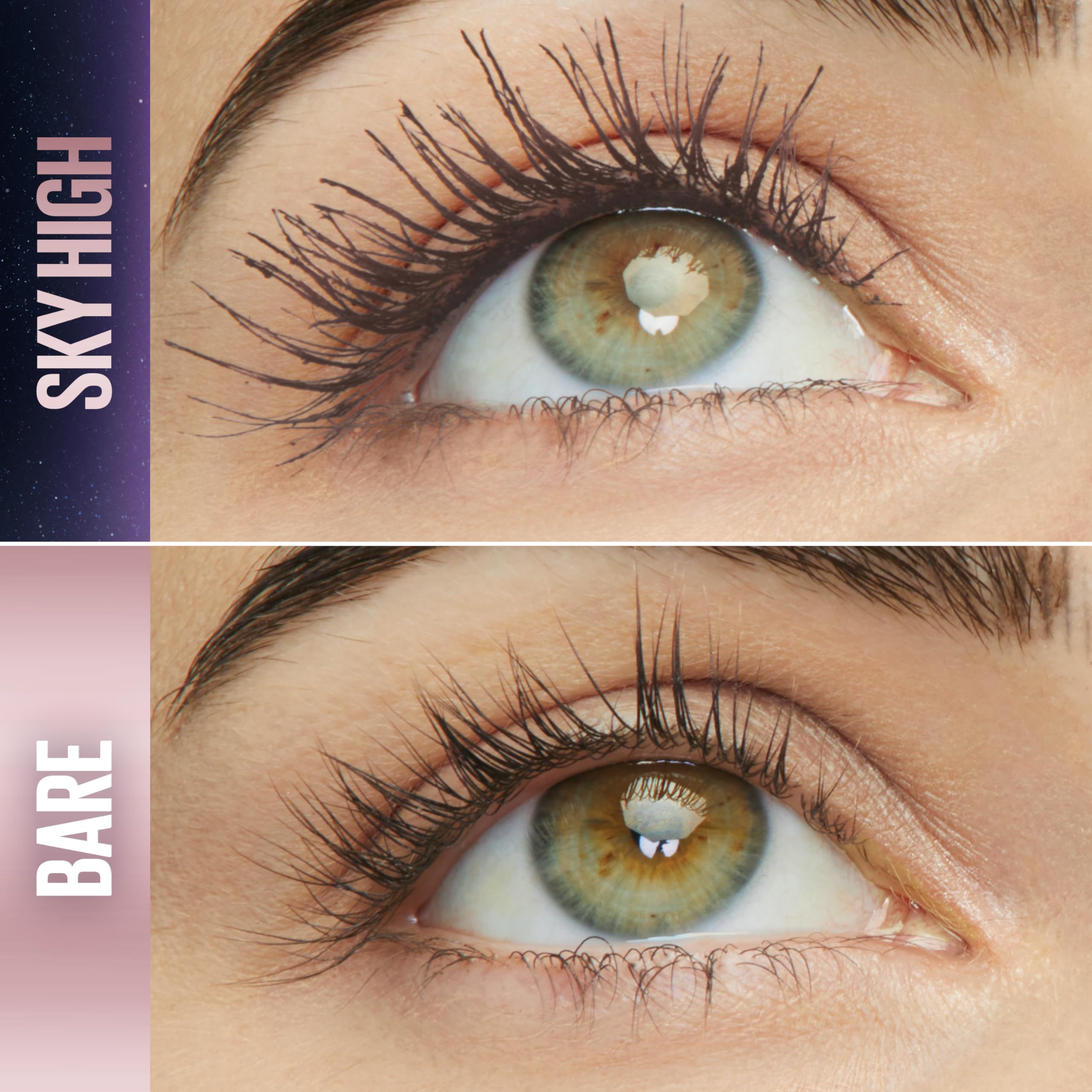 MAYBELLINE Lash Sensational Sky High, extension des cils pour un regard allongé et défini.