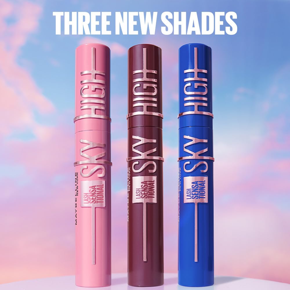 Maybelline Lash Sky High cils volumisés et allongés après application.