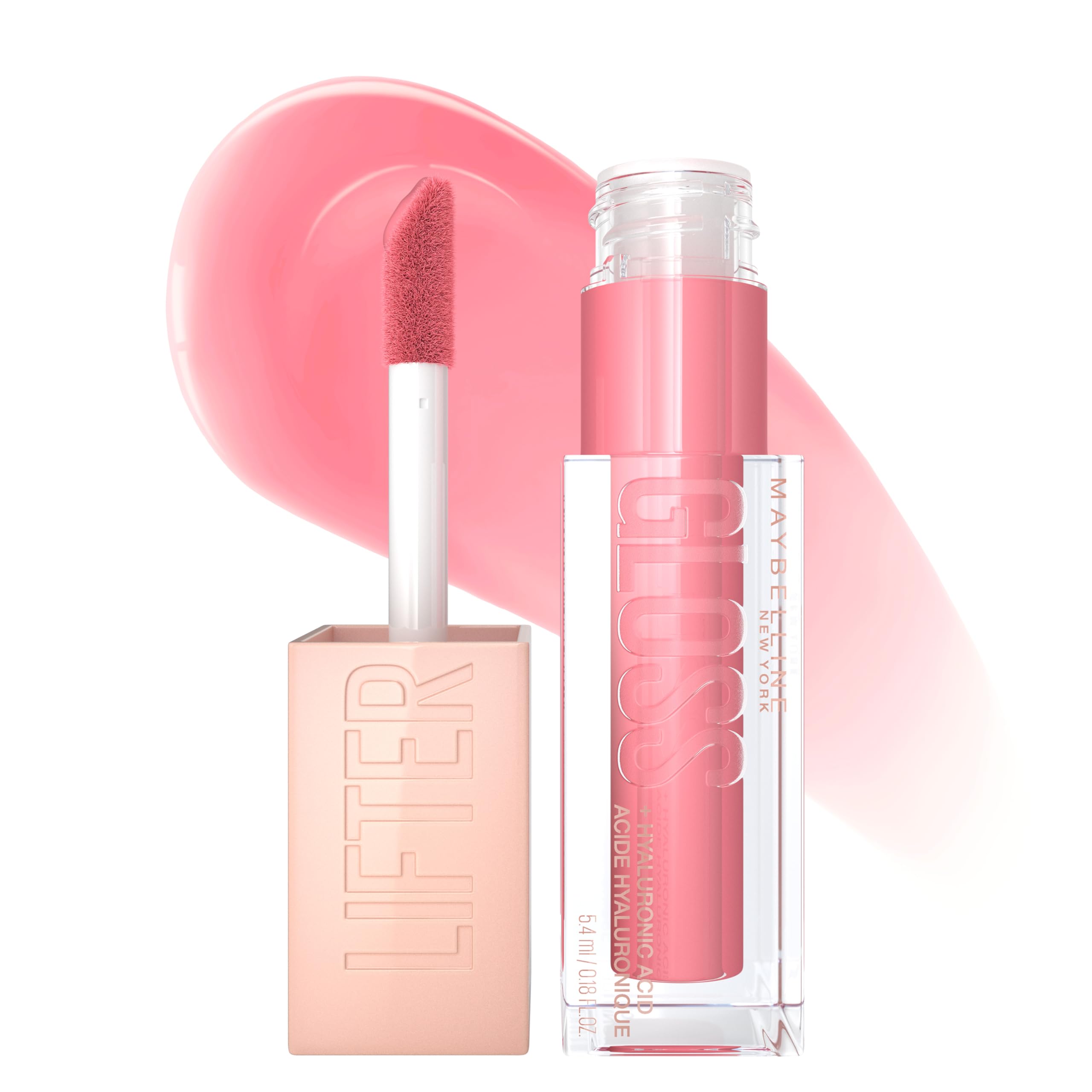 Maybelline Lifter Gloss acide hyaluronique – lèvres hydratées et lisses.