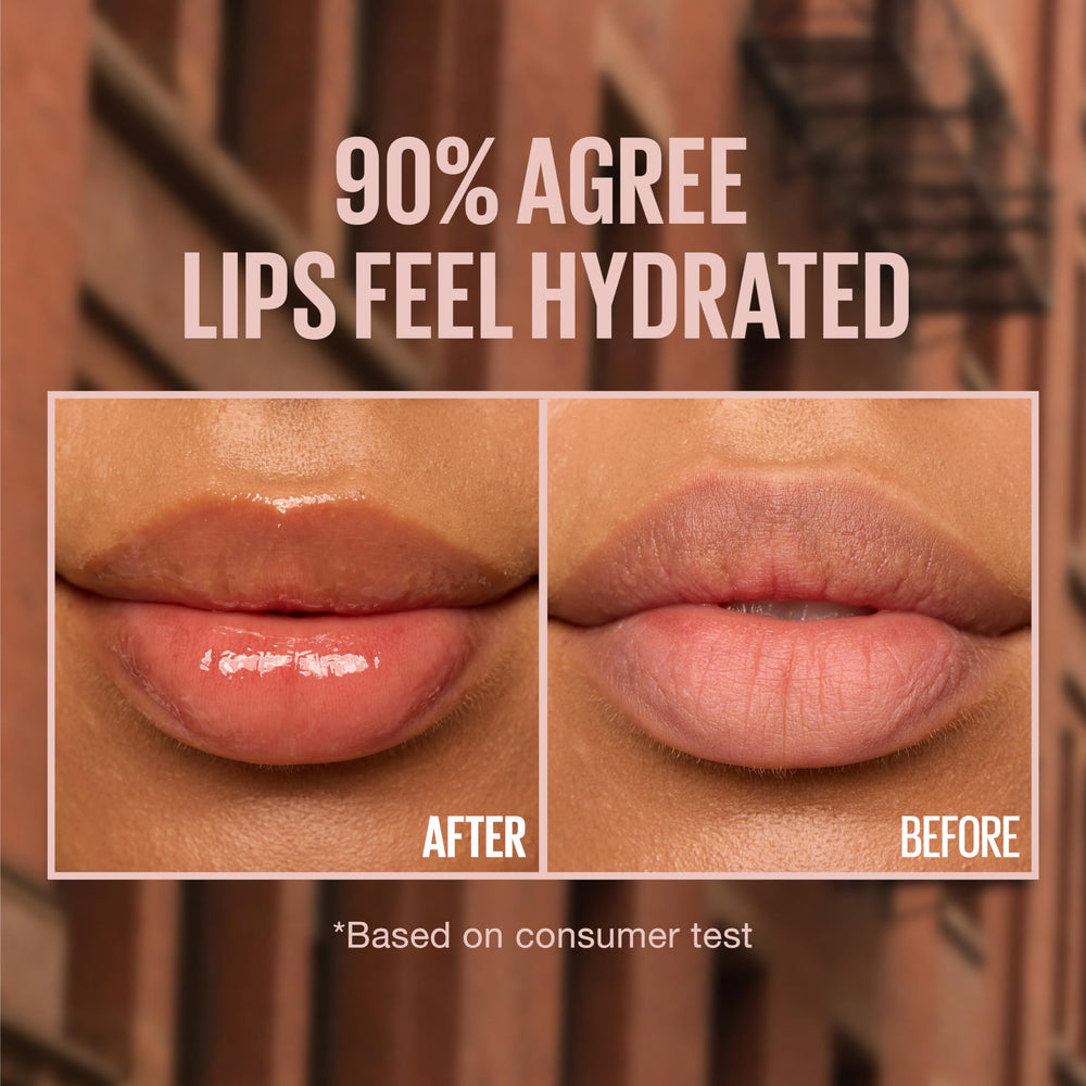 Maybelline Lifter Gloss Caramel améliore le contour des lèvres pour un effet lift.