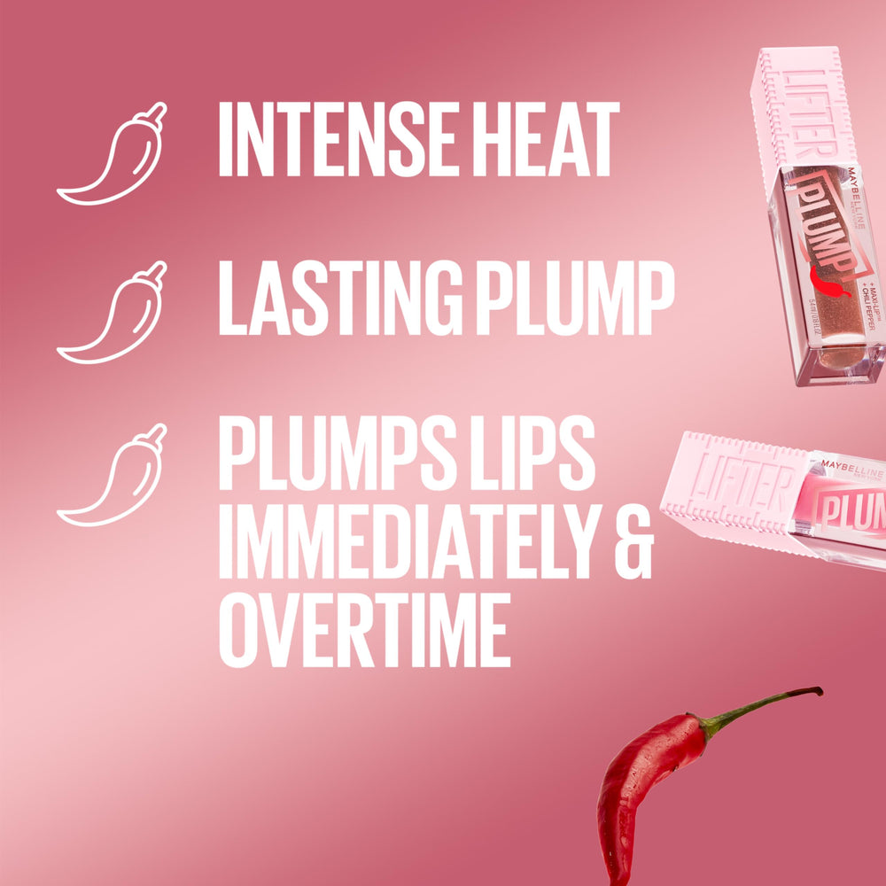 Maybelline Lifter Gloss Maxi-Lip pour lèvres plus pleines et lisses.