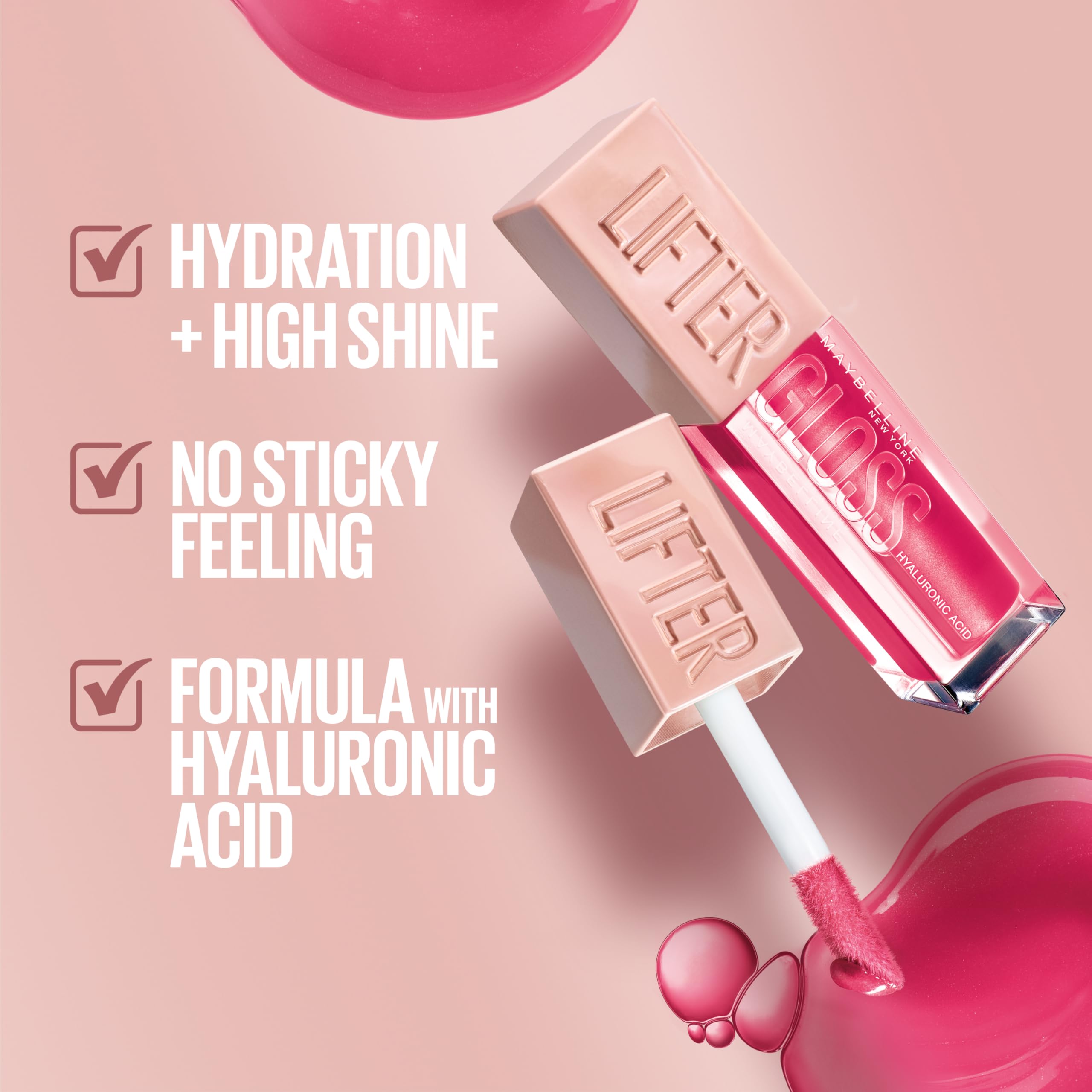 Lifter Gloss pierre brillance elevee sur les lèvres.