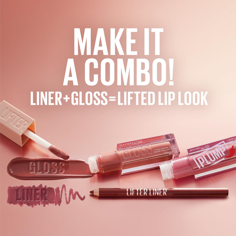 Fini brillant sans collant du Lifter Gloss pierre, retouches rapides.