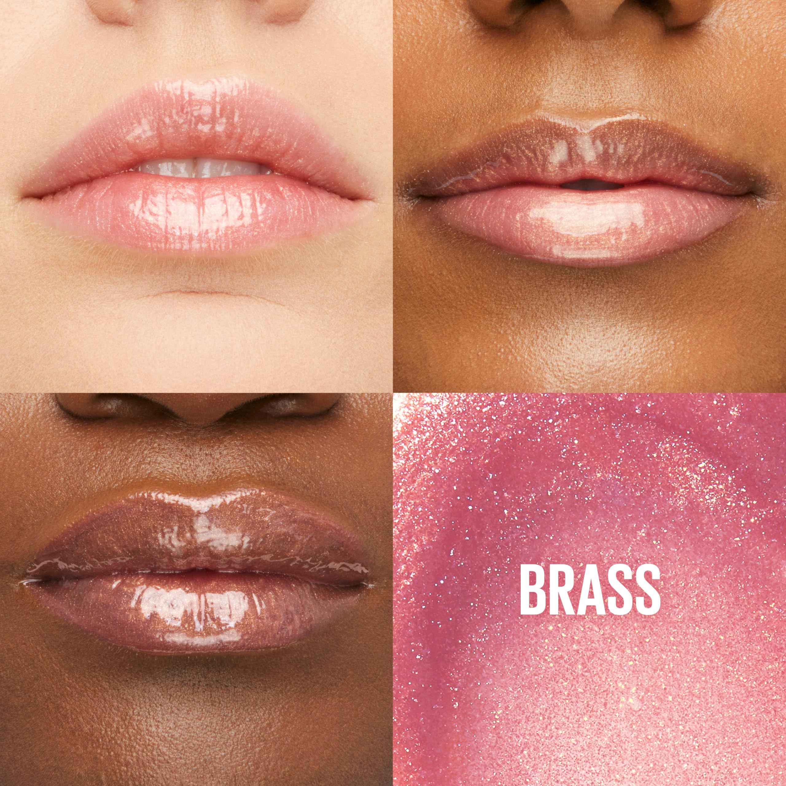 Maybelline Lifter Gloss teinte Brass Rose Neutre sur les lèvres