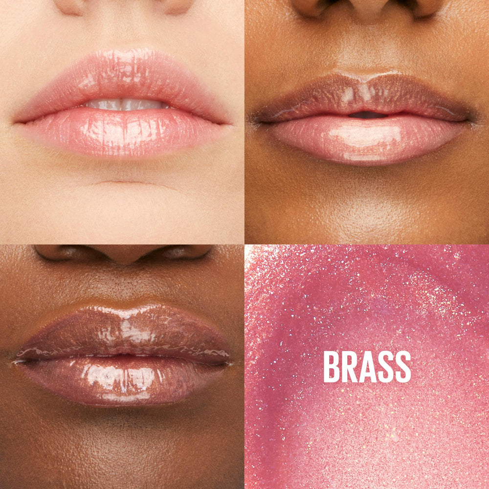 Maybelline Lifter Gloss teinte Brass Rose Neutre sur les lèvres