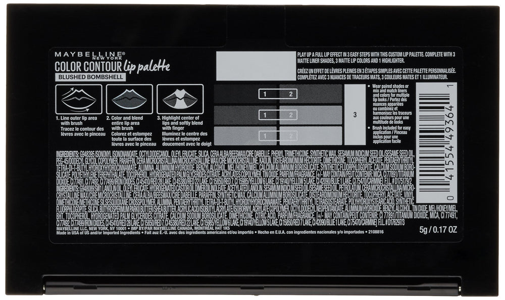 Maybelline Lip Studio Color Contour Palette — illuminateur des lèvres pour centre lumineux.