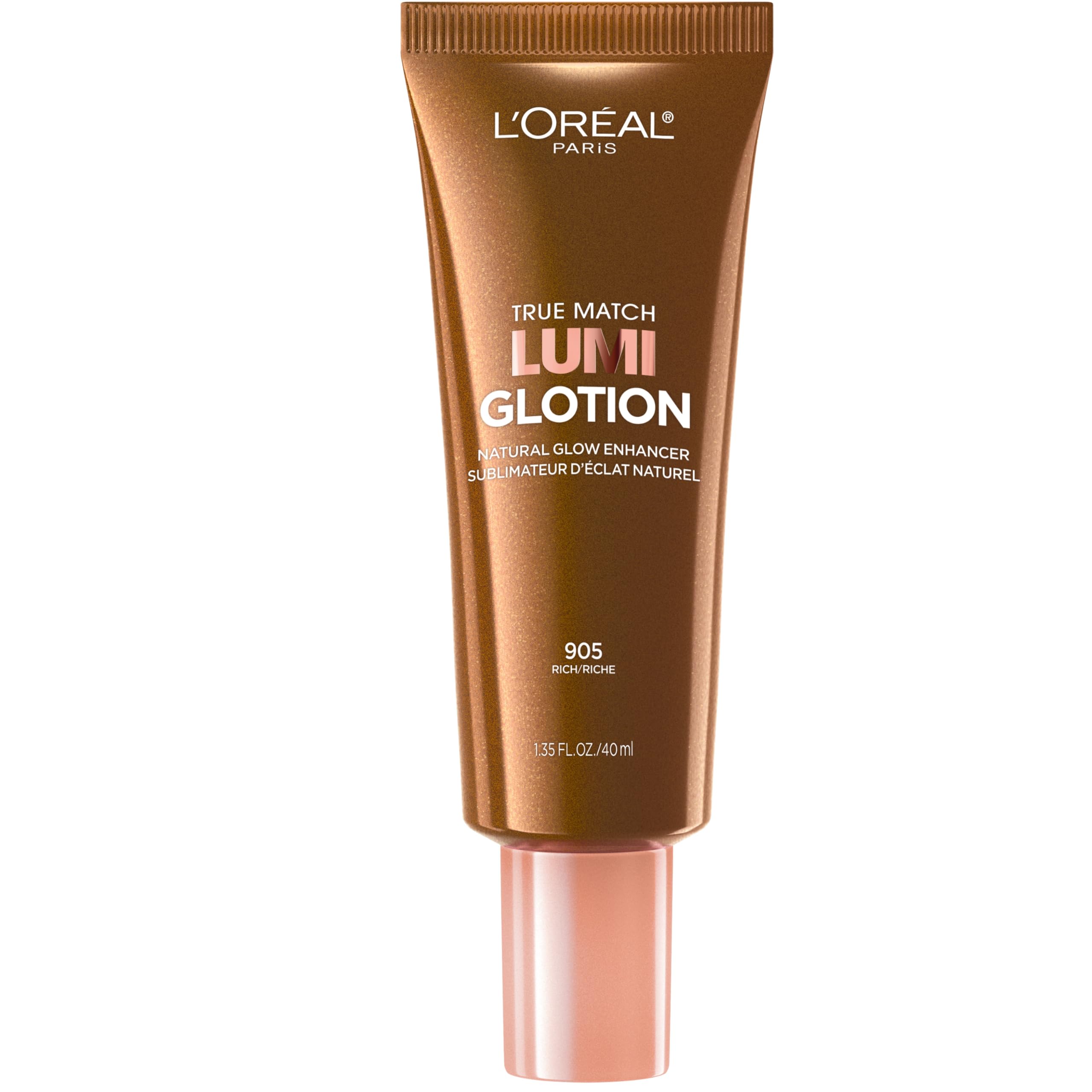 MAYBELLINE Lumi Glotion montre texture lumineuse et hydratation de la peau.