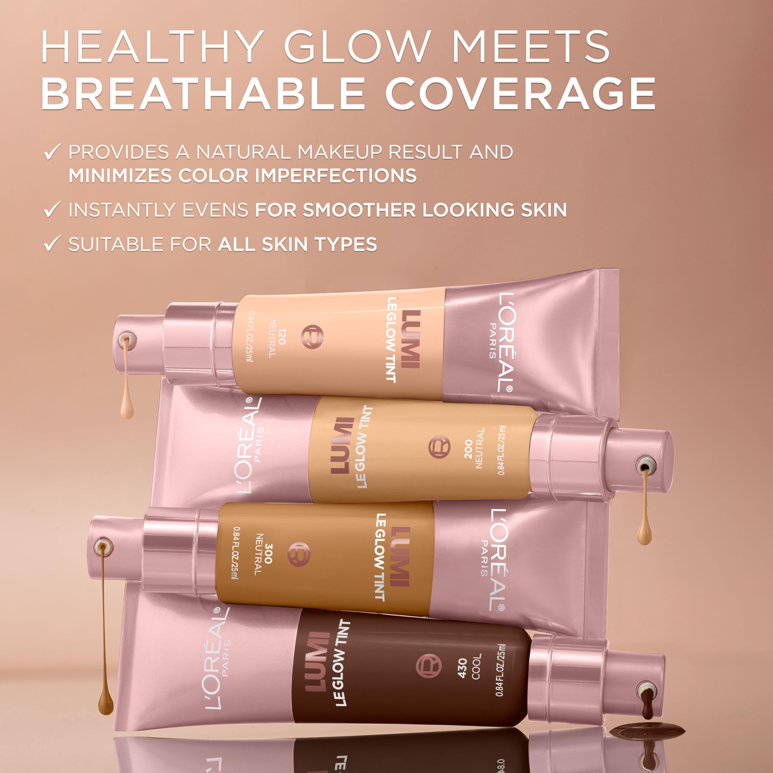Maybelline Lumi Le Glow Tint, texture légère qui fond sur la peau.