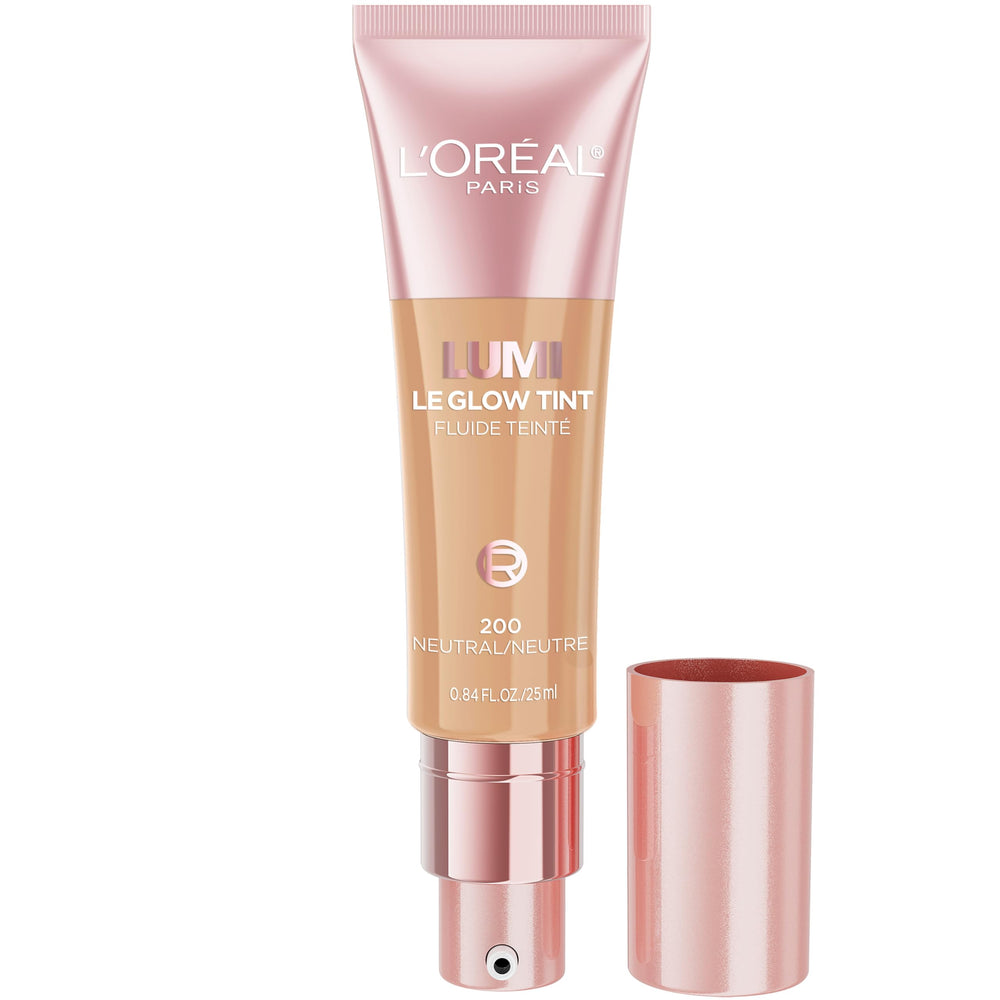 Maybelline Lumi Le Glow Tint sur flacon, hydratation légère pour une peau lumineuse et uniforme.