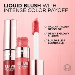 Maybelline Lumi Le Fard Liquide sur les joues: nuances lumineuses adaptées à tous les tons.