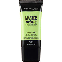 Maybelline Master Prime réduit visuellement la rougeur pour un teint homogène.