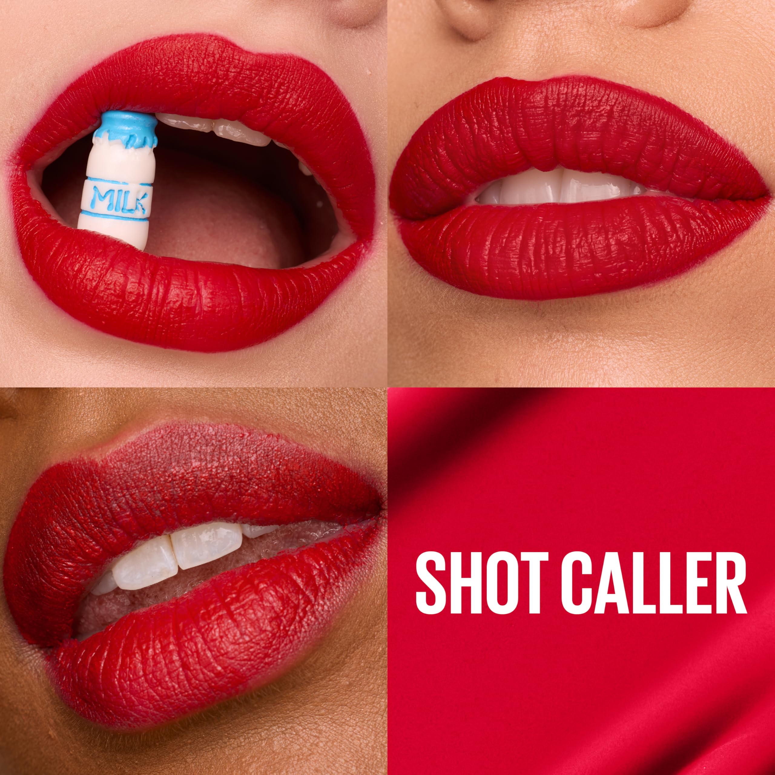Maybelline Matte Ink teinte rose rouge vif offrant une couleur saturée durable.