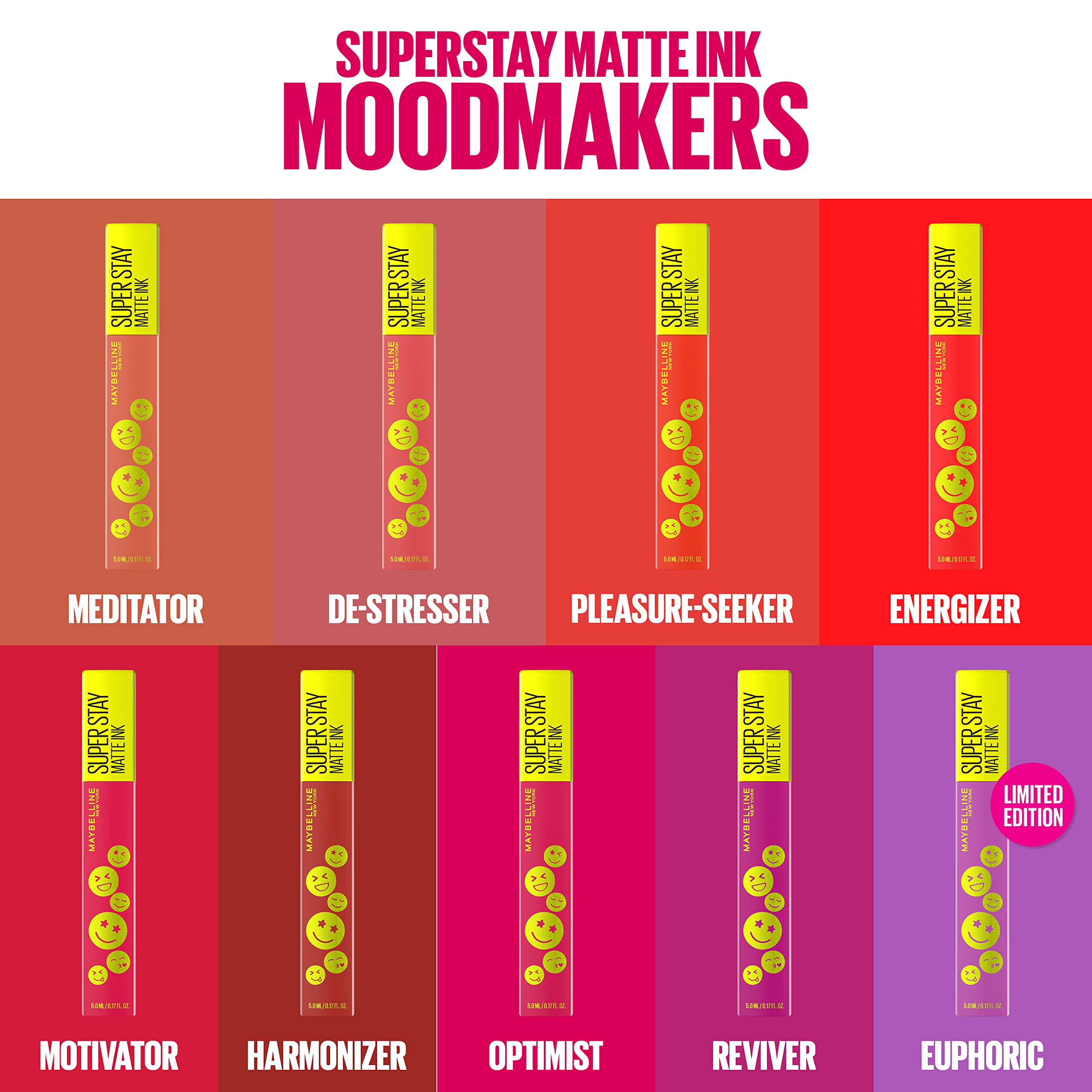 Moodmakers Collection Maybelline neuf rouges mats pour varier les looks