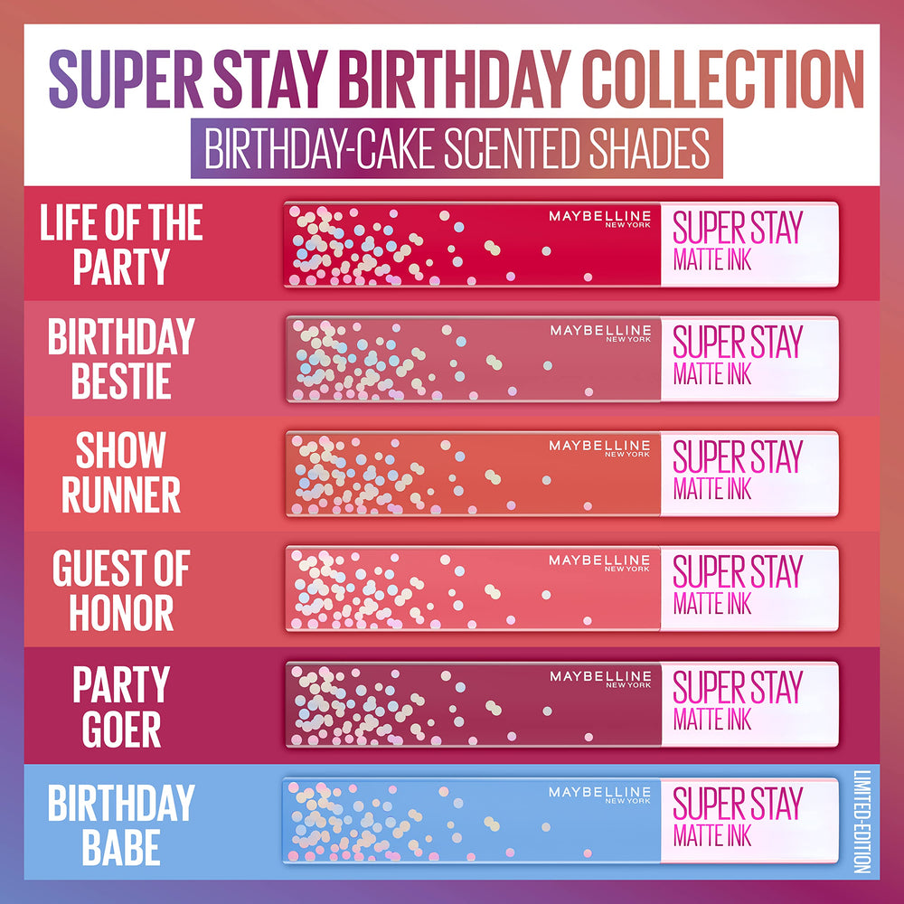 Nouvelles teintes anniversaire sur MAYBELLINE Super Stay Matte Ink.