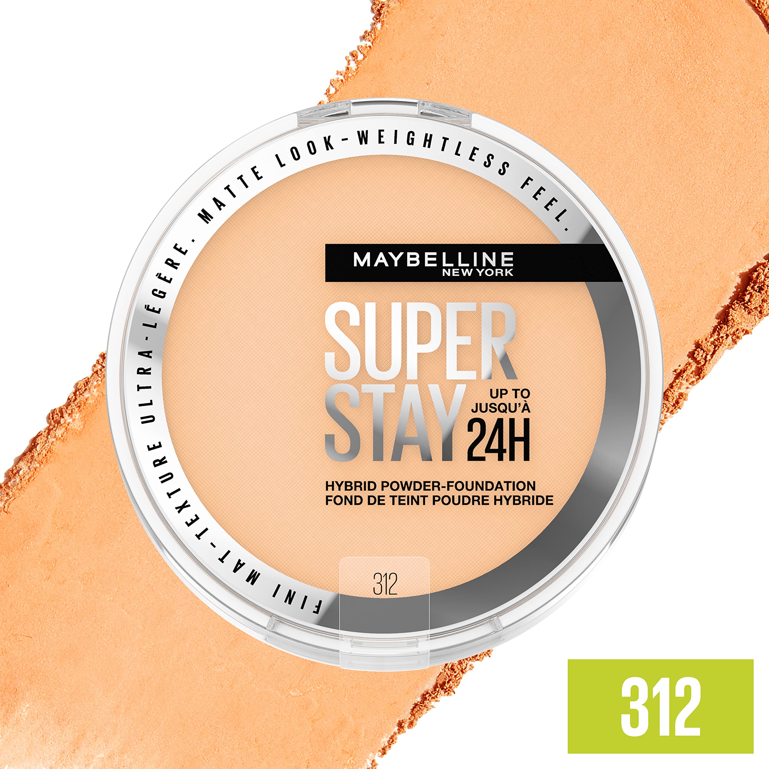 Maybelline Poudre-Fond, couverture de moyenne à totale pour un teint homogène