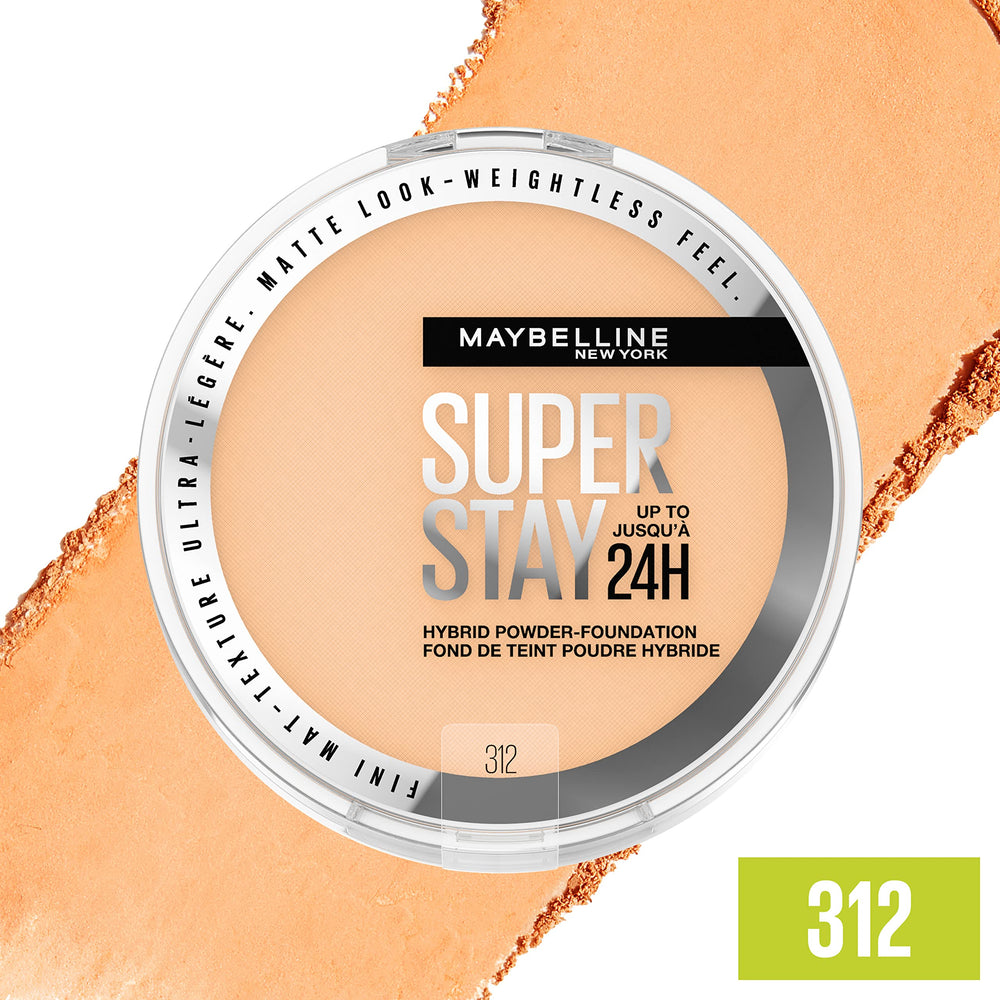 Maybelline Poudre-Fond, couverture de moyenne à totale pour un teint homogène