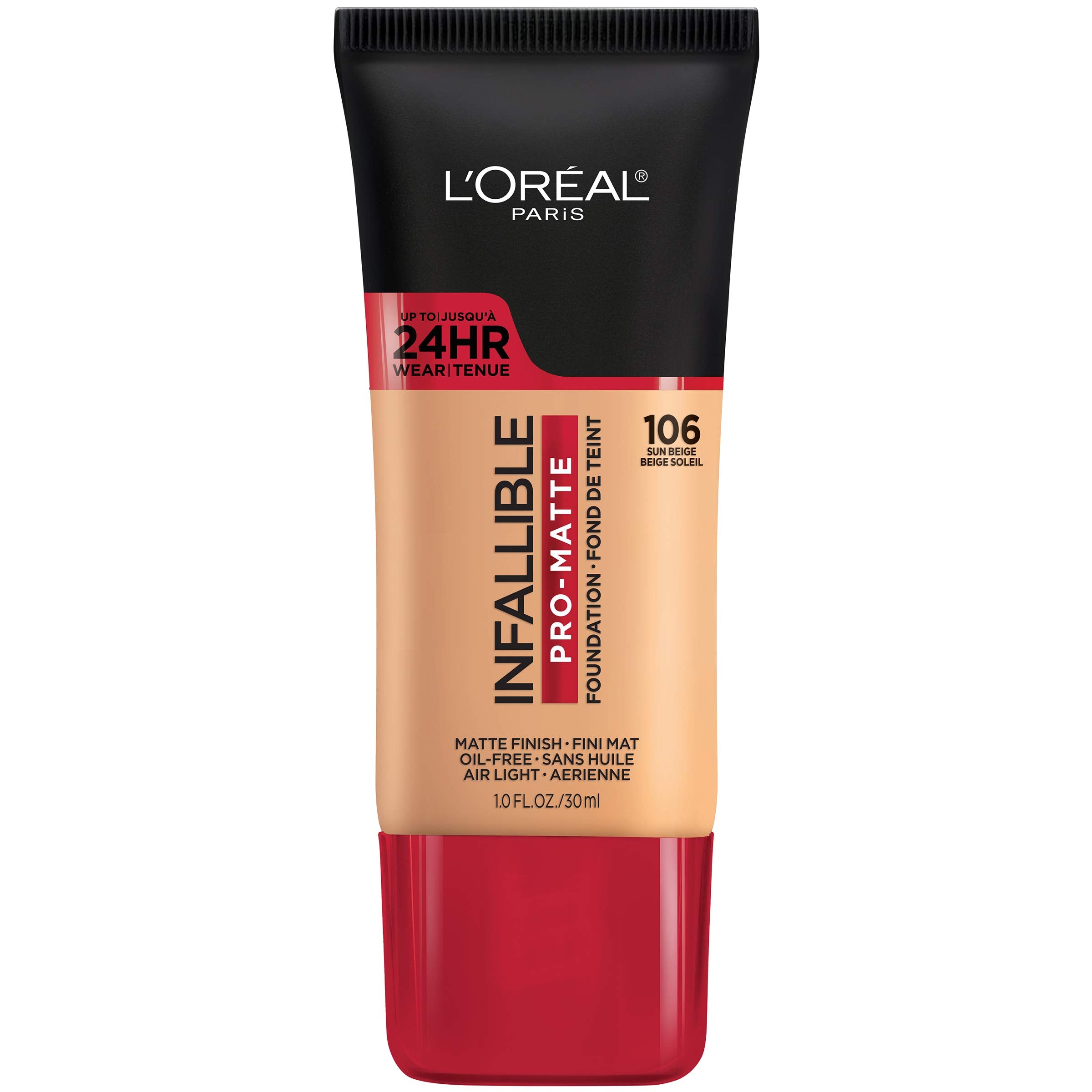 Maybelline Pro-Matte fluide-teint bouteille: texture legere et tenue longue duree.