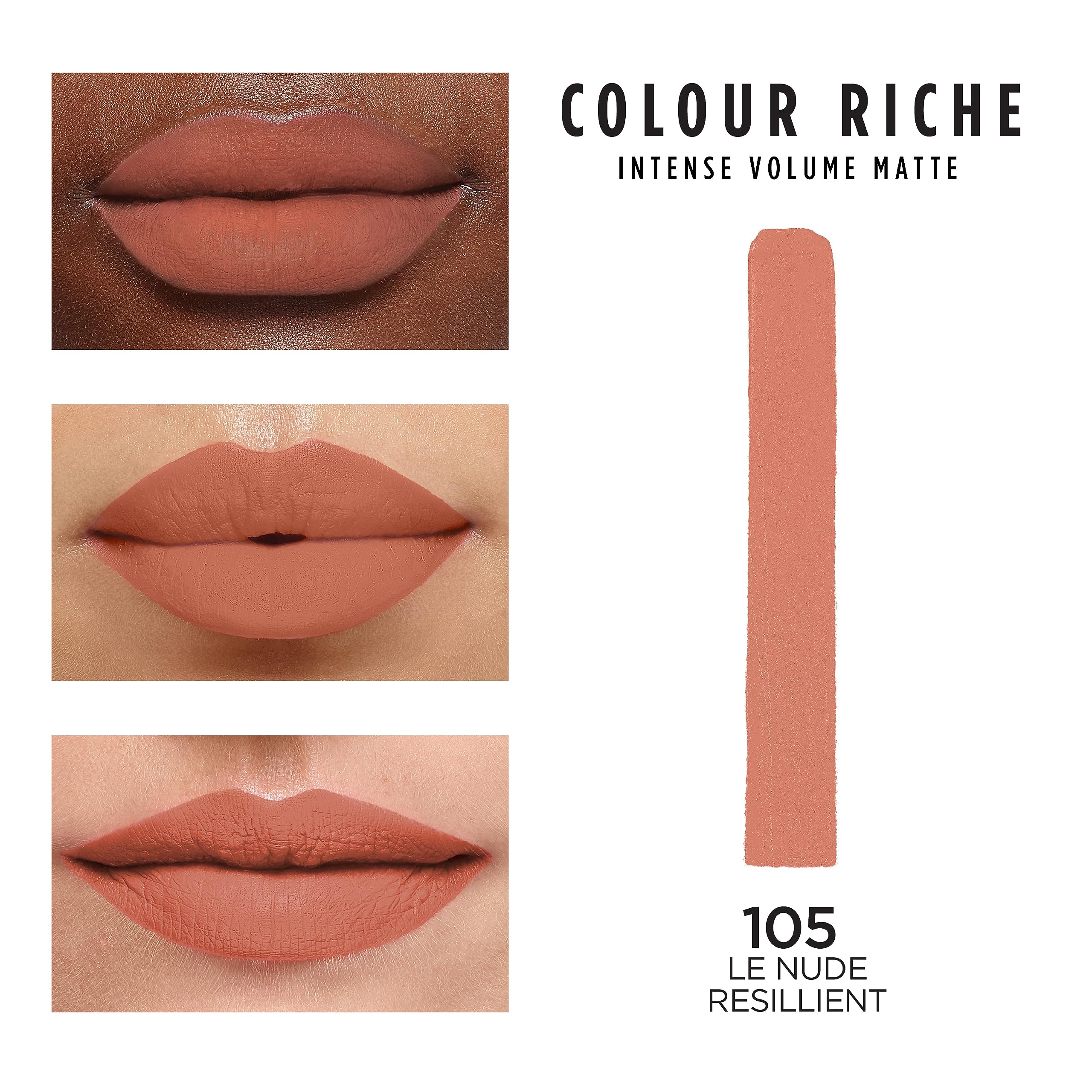 Maybelline Nude Résilient, couleur saturée pour un look naturel.