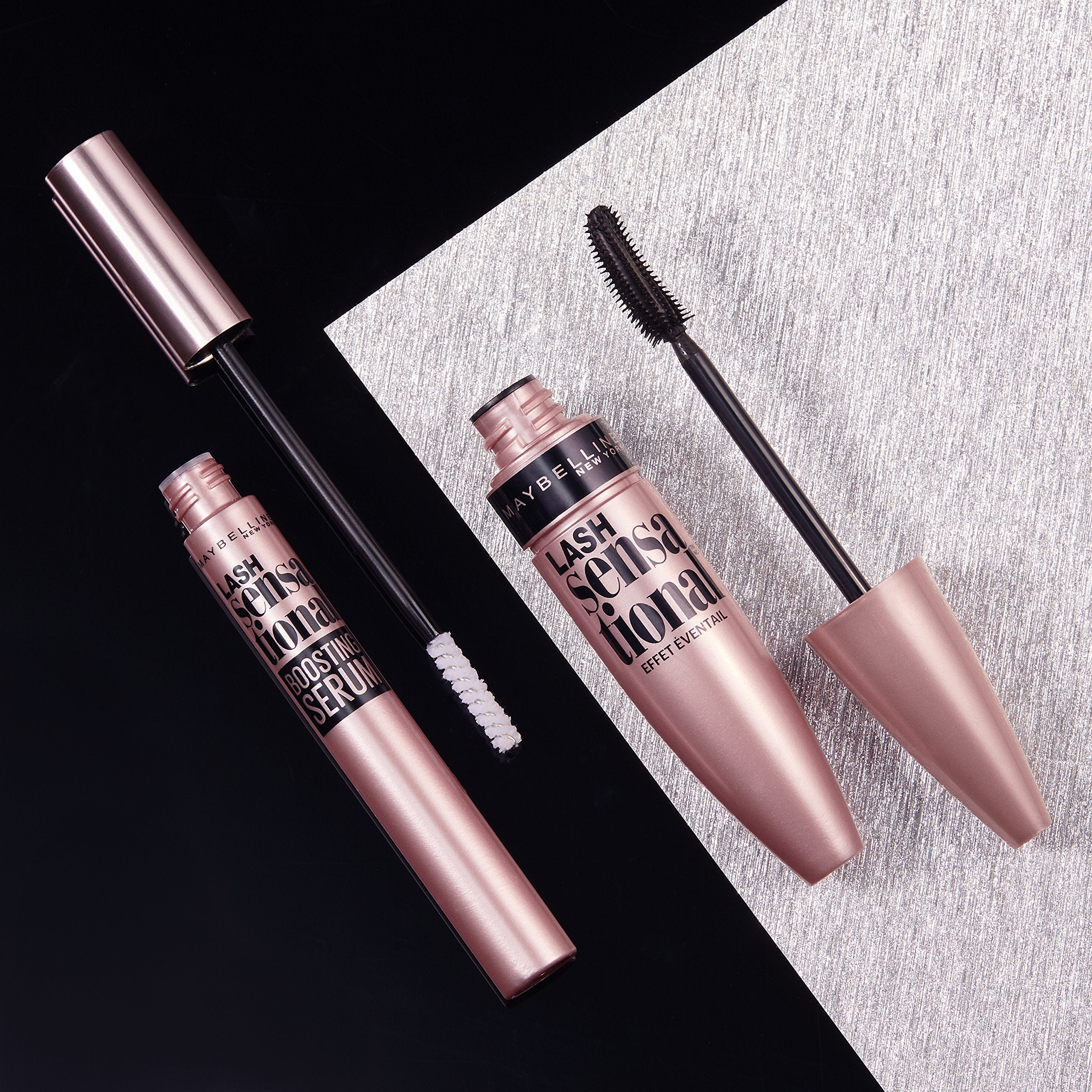 Cils visiblement plus volumineux après utilisation du sérum Maybelline.