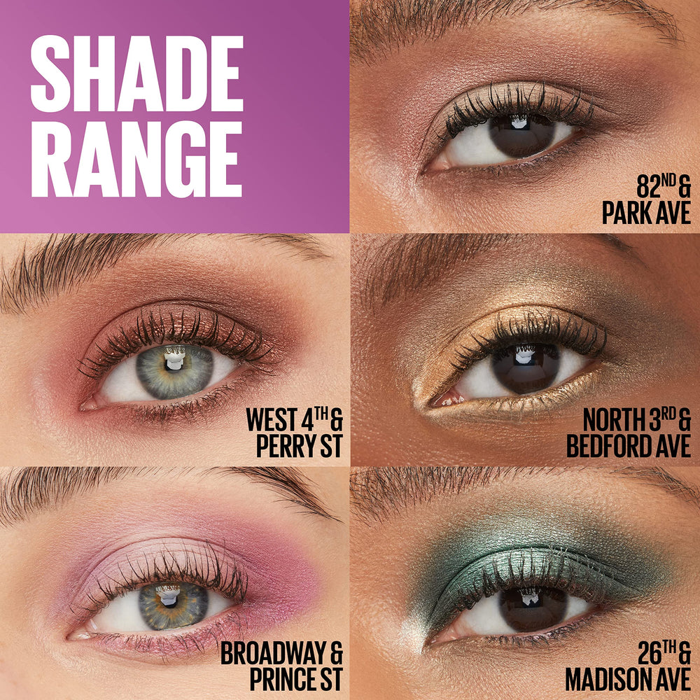Maybelline Shadow Blocks, teinte violette Soho pour un regard audacieux et moderne.