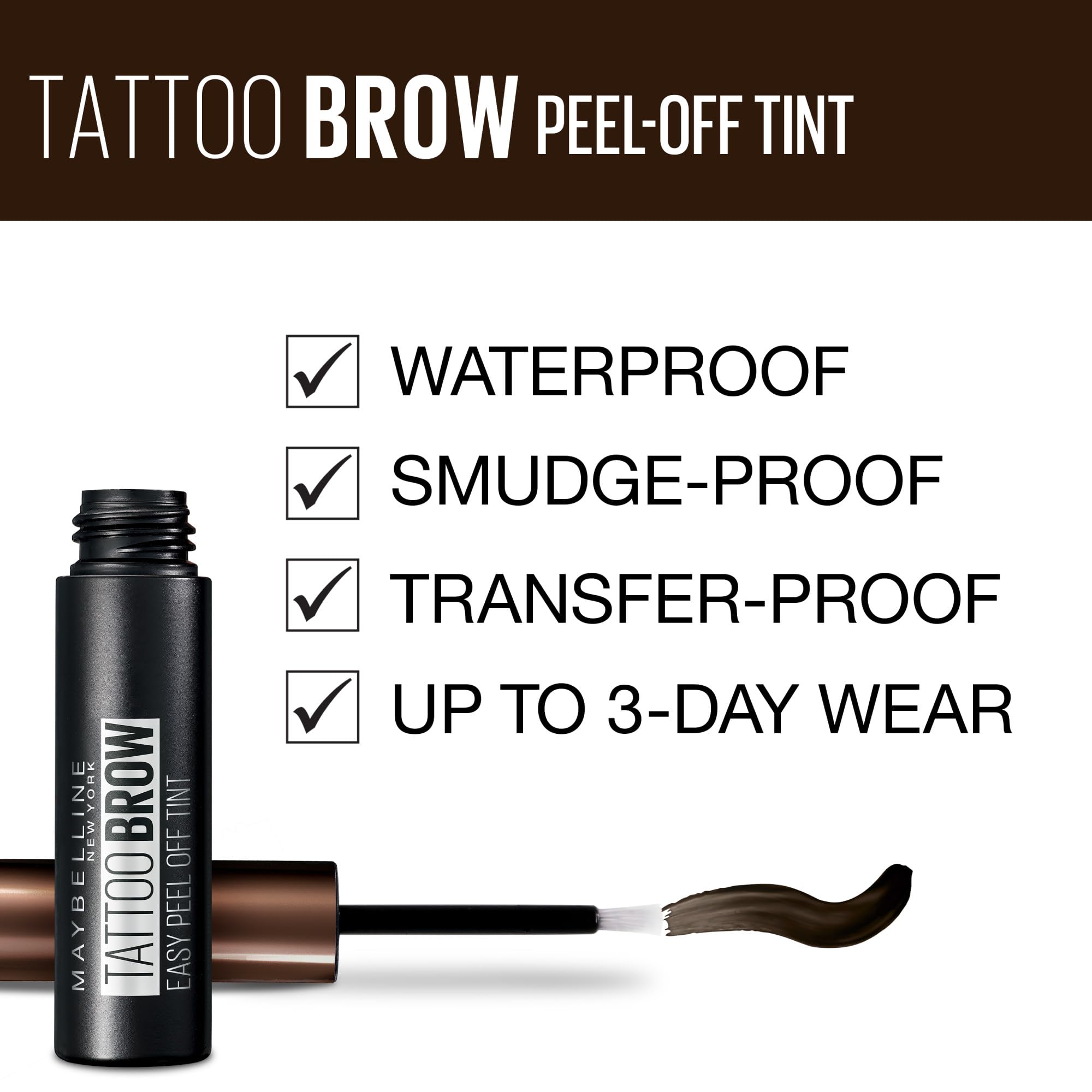 Maybelline Sourcils Tattoo Gel avant-après, effet naturel et durable.