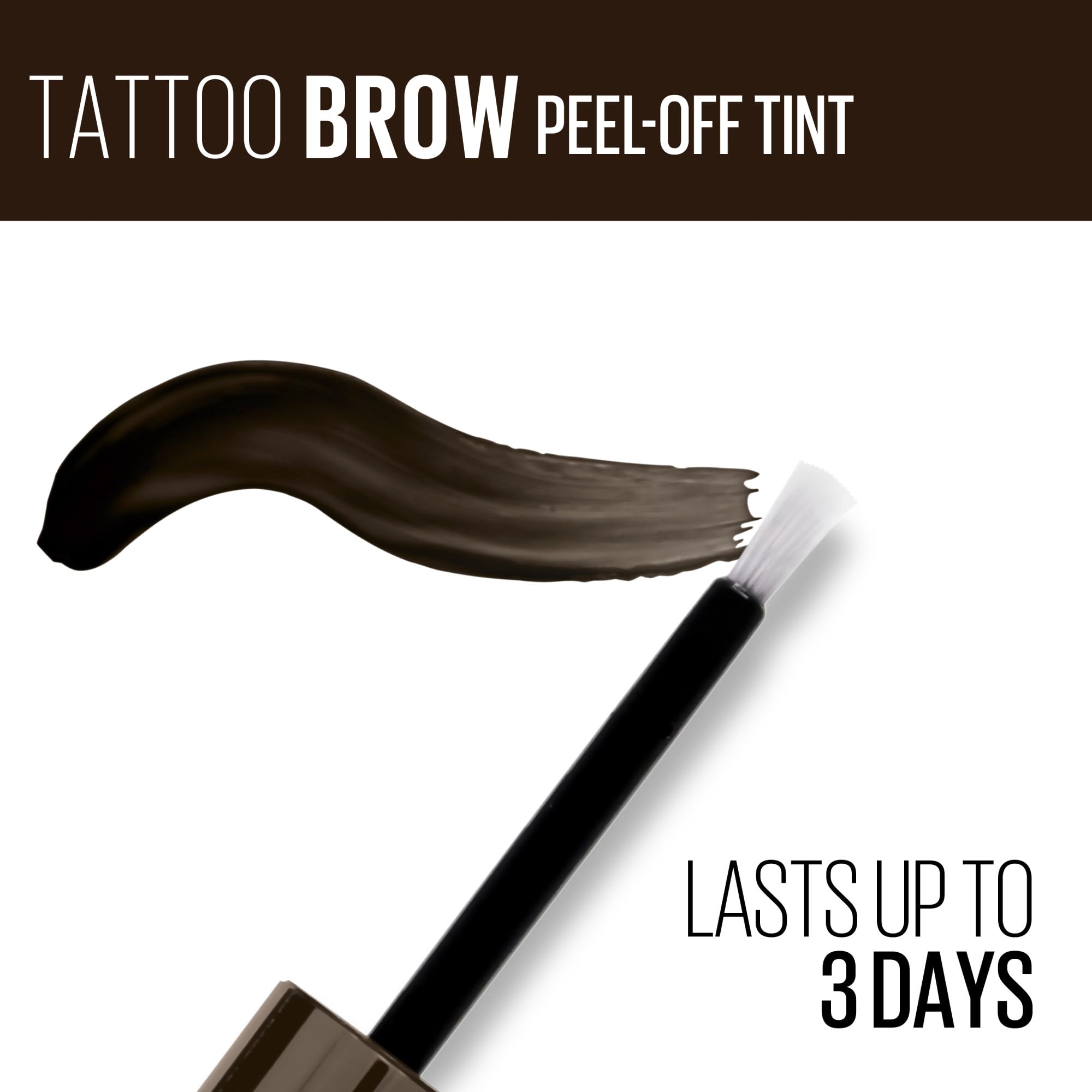 Maybelline Sourcils Tattoo Gel texture sèche, faible transfert.