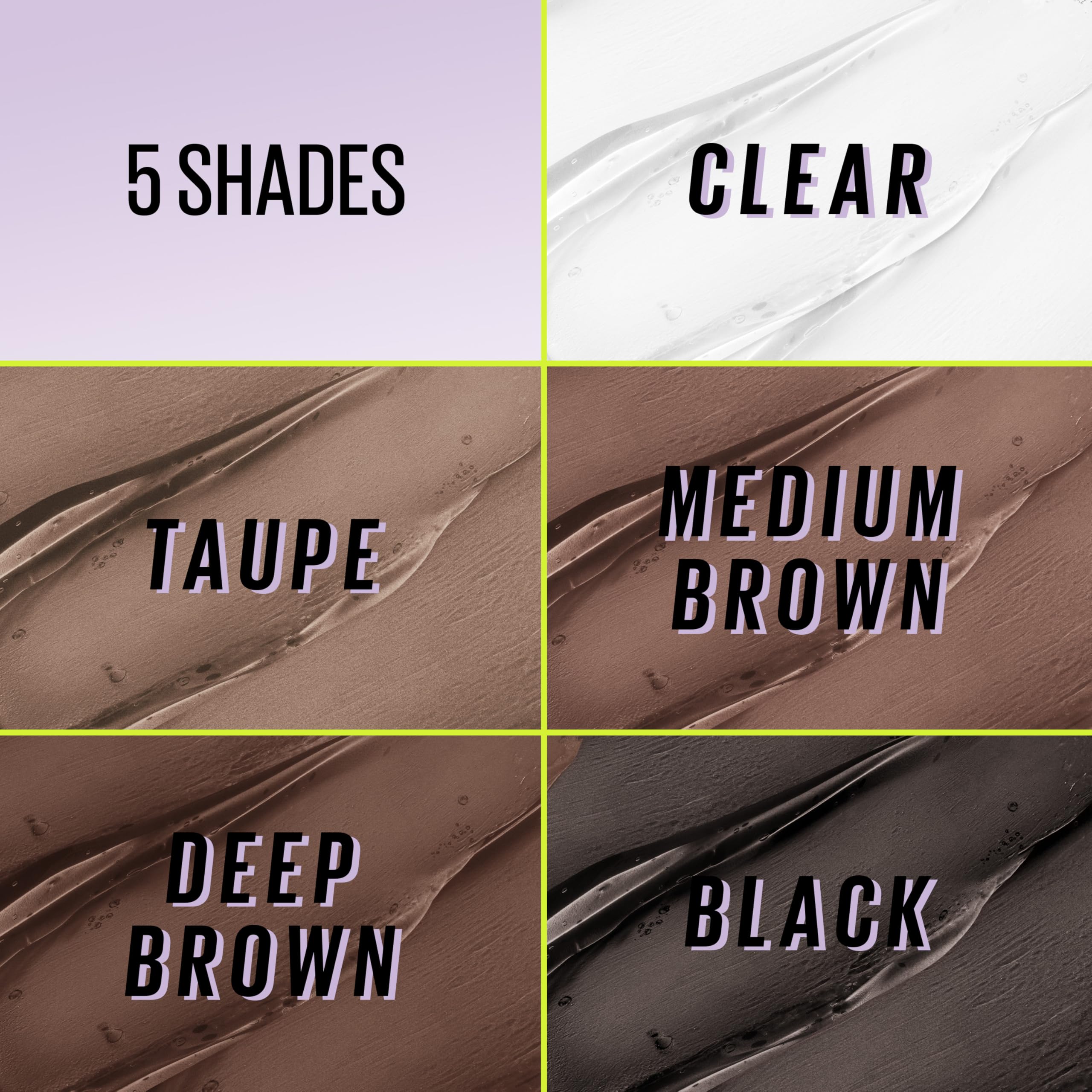 Maybelline Super Lock Brow Glue fini transparent pour un look naturel.