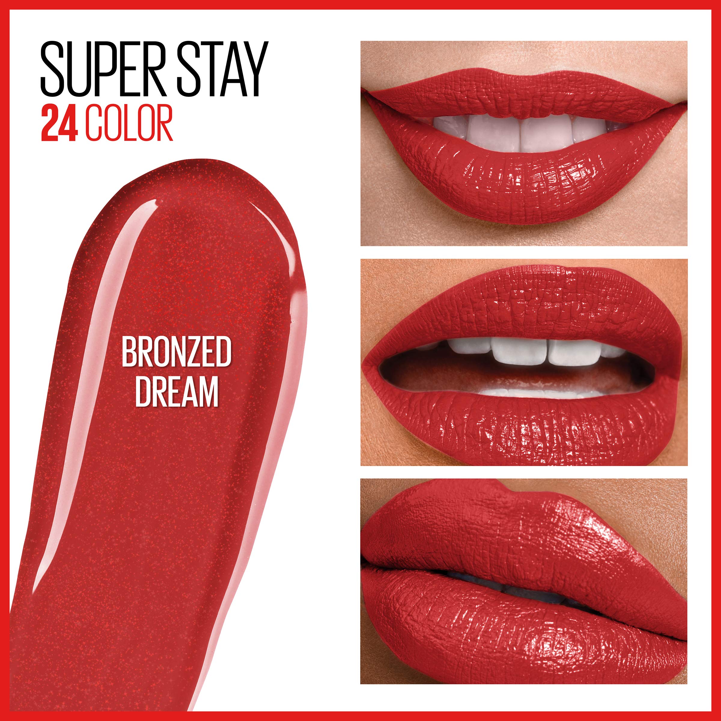 Maybelline Super Stay 24, couleur intense et tenue longue durée.