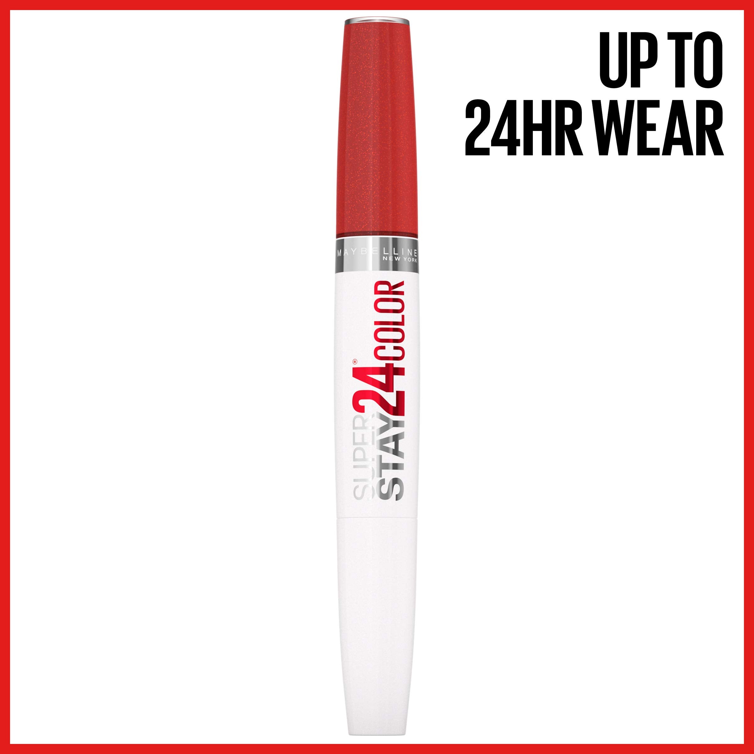 Maybelline Super Stay 24, baume hydratant intégré pour lèvres douces.