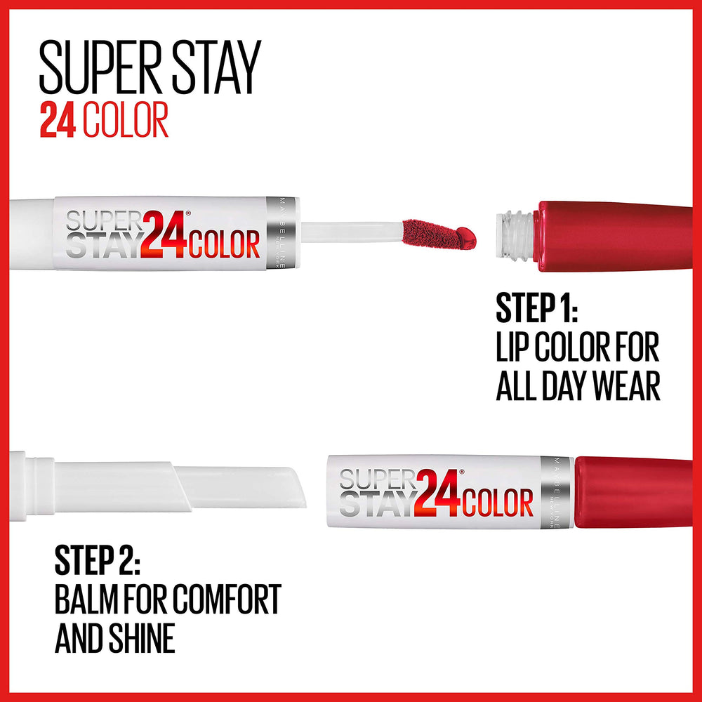 Technologie micro-flex Maybelline Super Stay 24, glisse douce sur les lèvres.