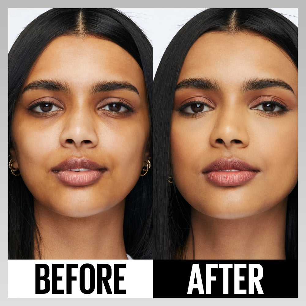 Maybelline correcteur avec 16 teintes disponibles pour s’adapter à toutes les carnations.
