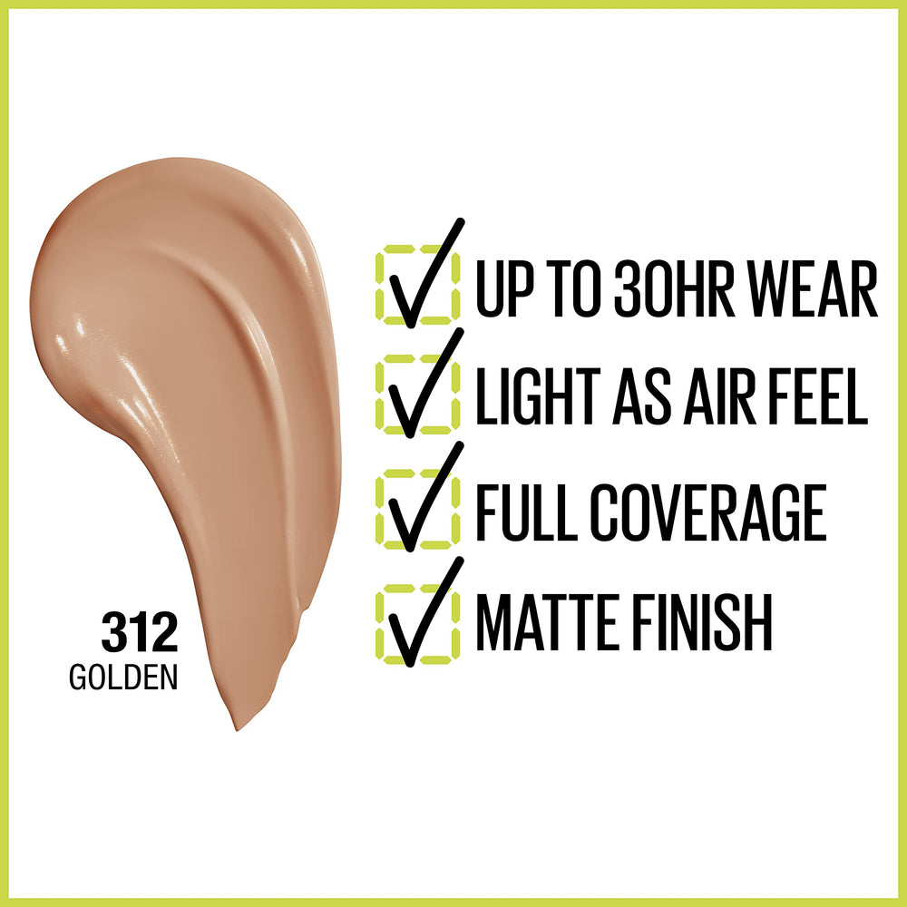 Maybelline Super Stay application rapide du teint pour un rendu homogène.