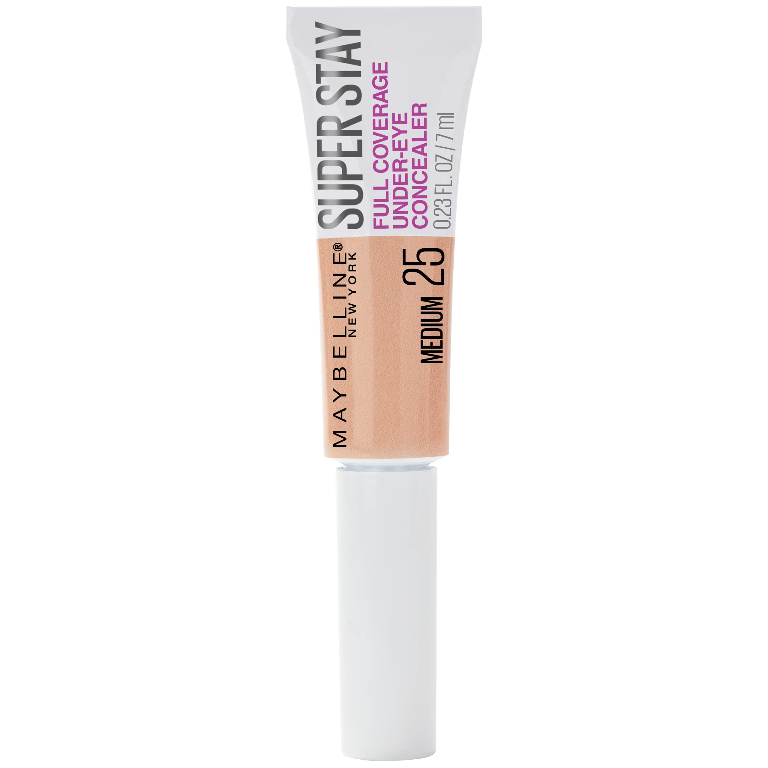 Correcteur Maybelline Super Stay, embout spatule pour une application précise et longue tenue.