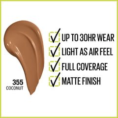 Maybelline Super Stay fond de teint: couvrance homogène et fini naturel en une seule étape.