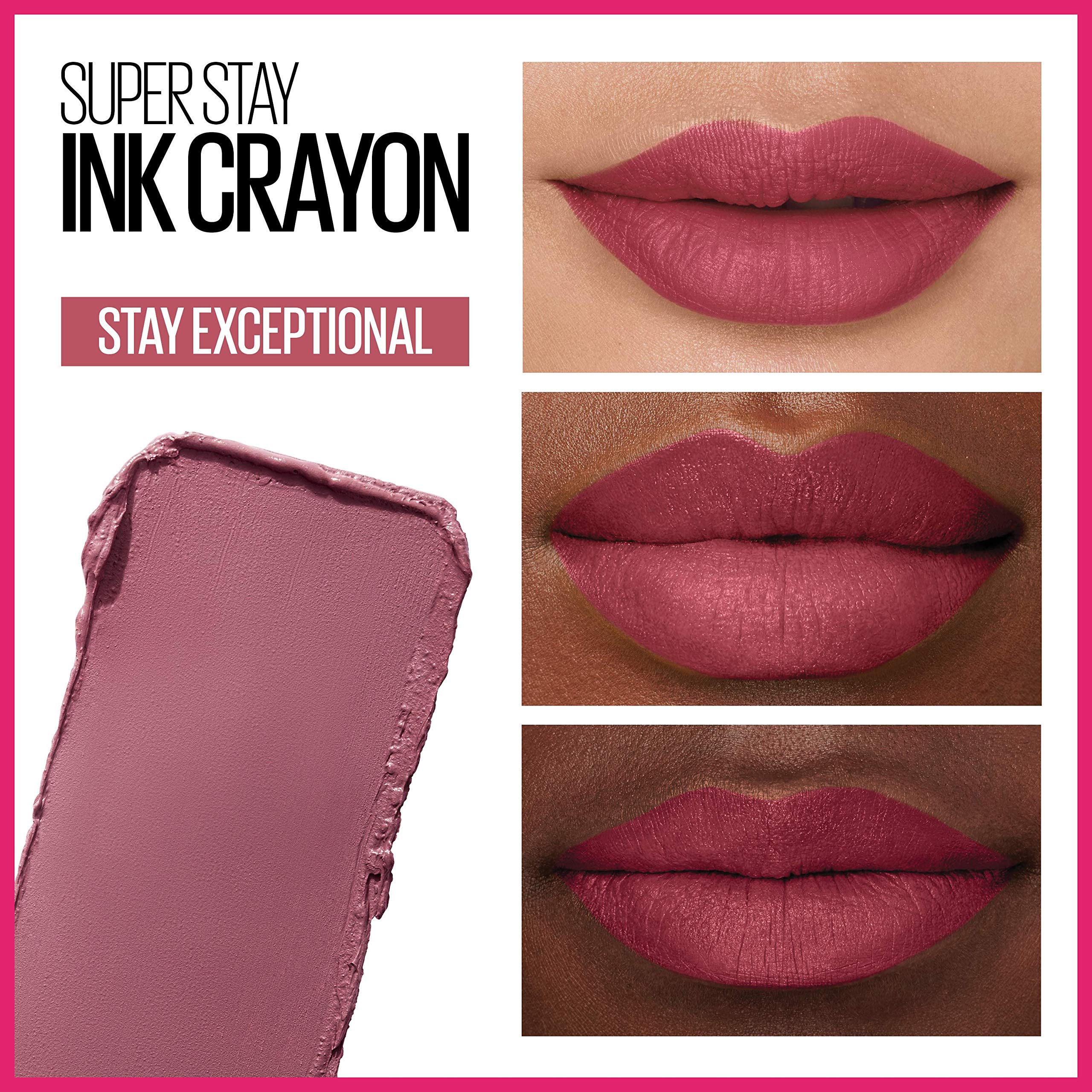 Maybelline Super Stay Ink Crayon – couleur beige-pourpre, nuance subtile et riche.