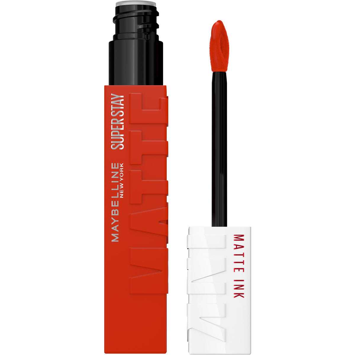 MAYBELLINE Super Stay Matte Ink Innovator avec applicateur-flèche pour une application précise et confortable.