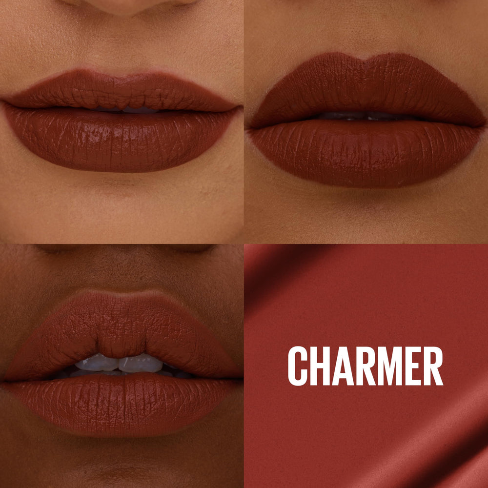 Maybelline Super Stay Matte Ink Charmer : teinte Charmer pour un look chaud et durable.