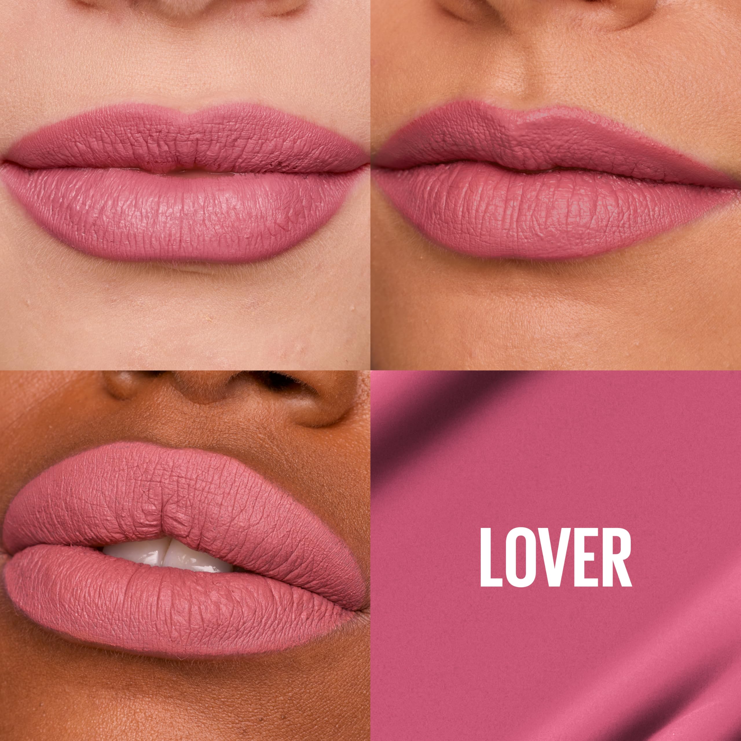 Maybelline Super Stay Matte Ink, teinte Lover Mauve Neutre, apparence élégante et polyvalente.