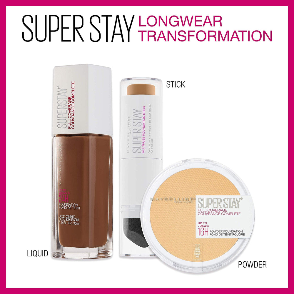 Maybelline Super Stay poudre avec emballage compact, idéale pour le sac à main.