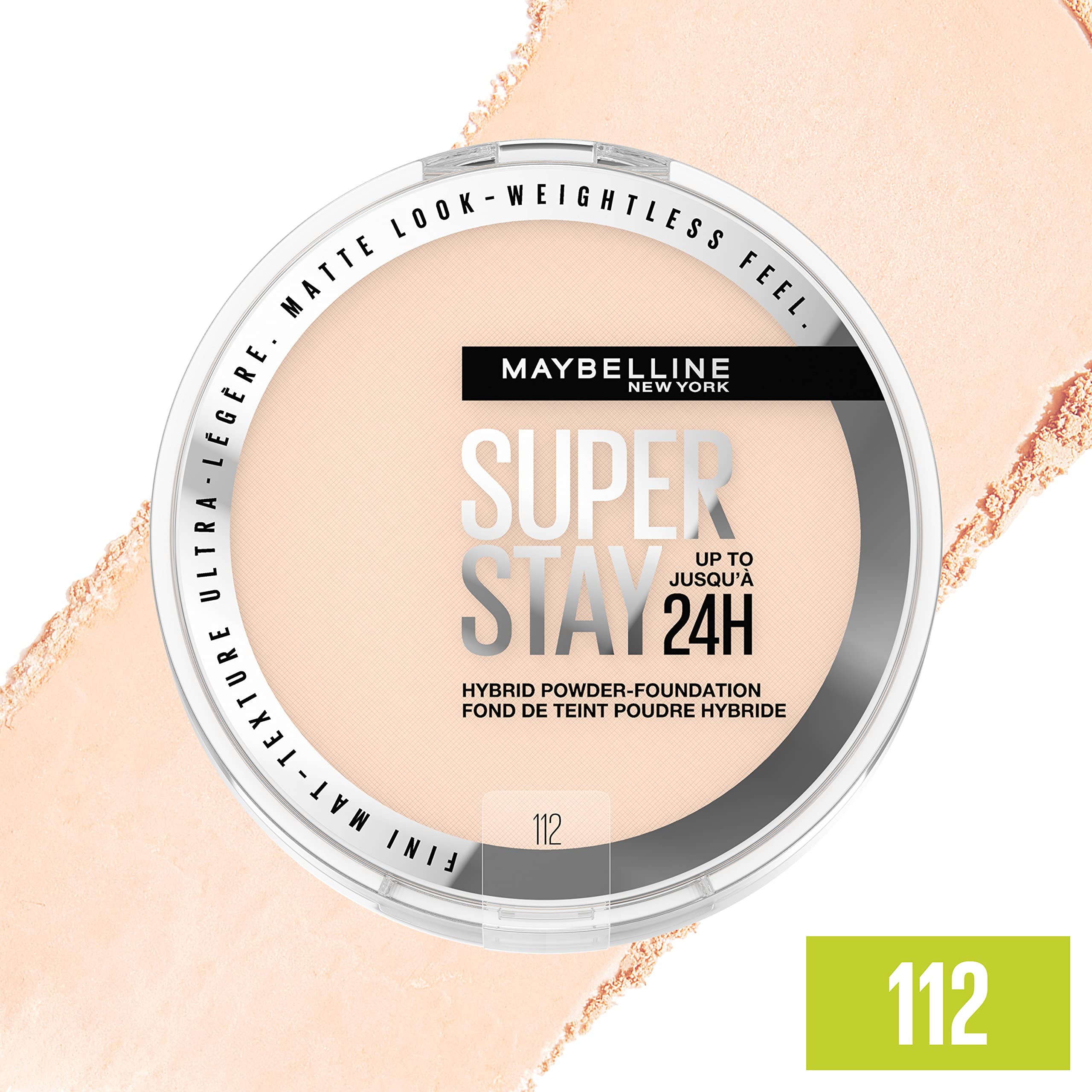 Maybelline Super Stay poudre hybride teinte 112 uniformise le teint sur la peau.