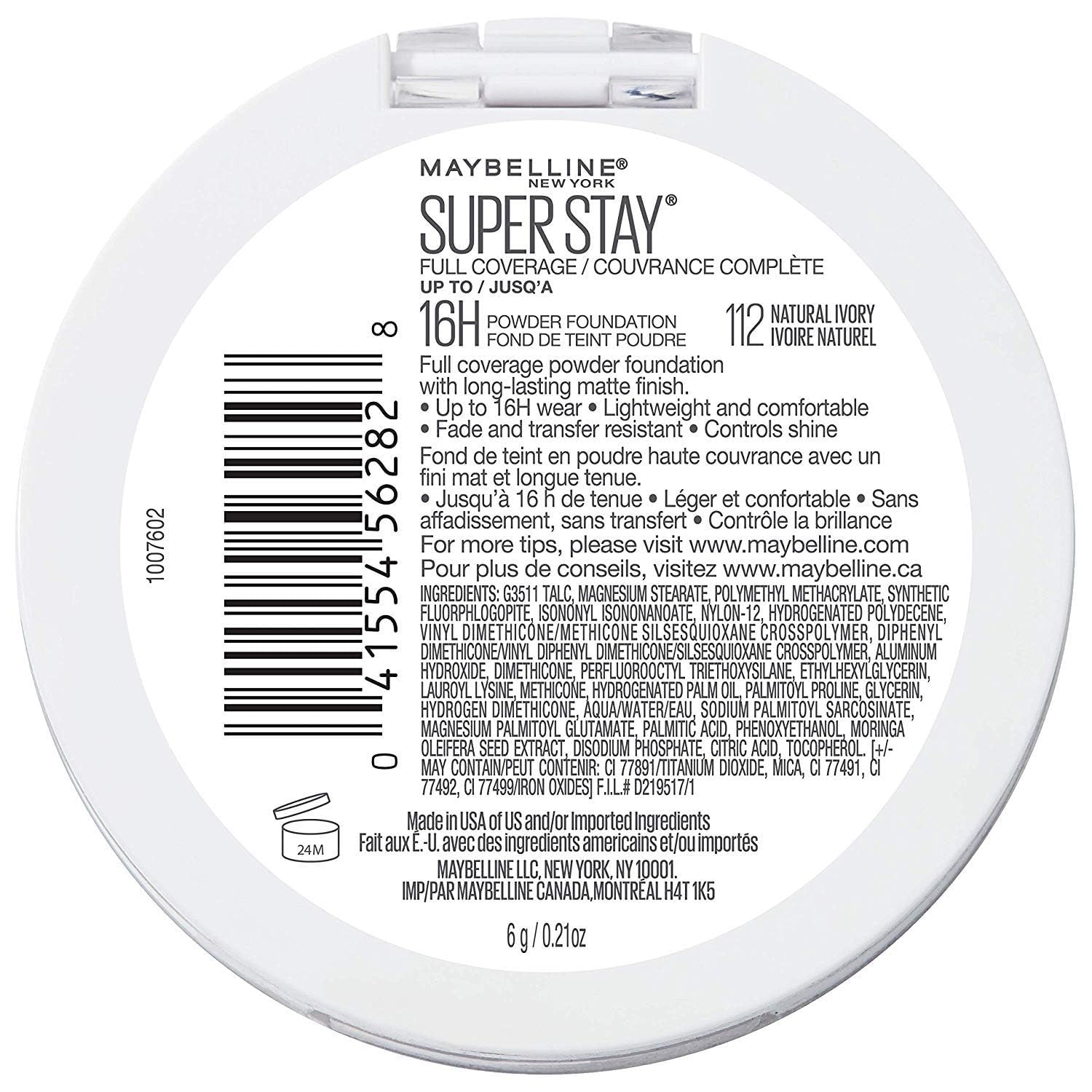 Maybelline Super Stay poudre texture crème matte, rendu velouté et naturel.