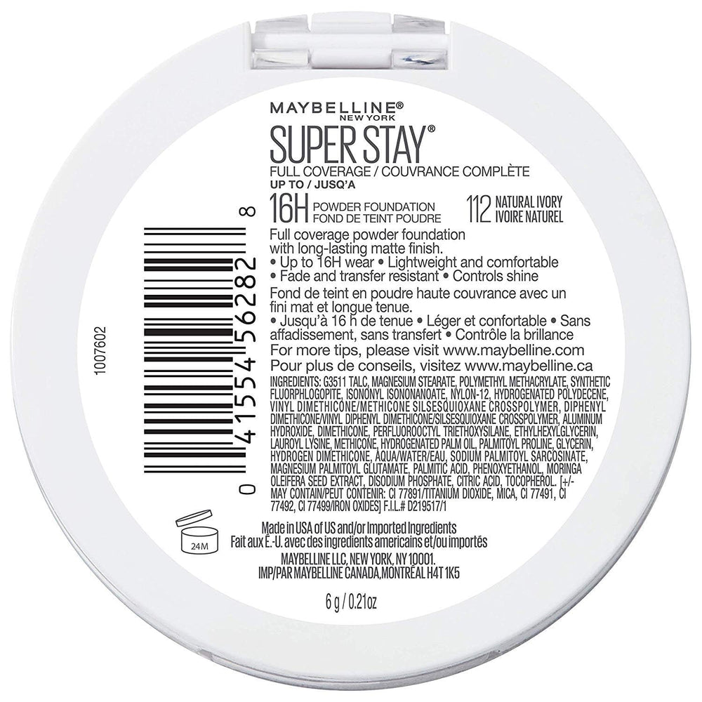 Maybelline Super Stay poudre texture crème matte, rendu velouté et naturel.