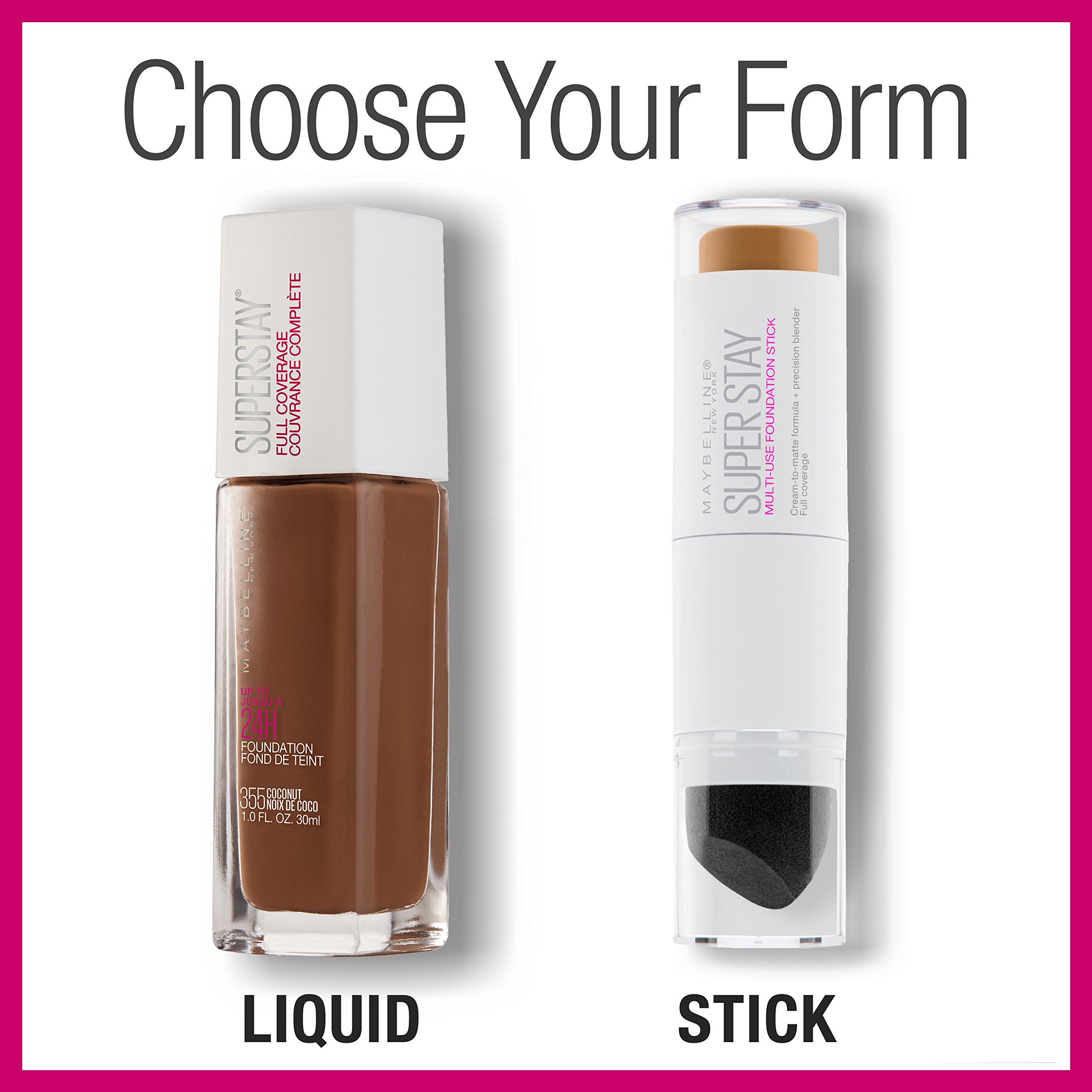MAYBELLINE Super Stay Stick Embout pointe intégré pour précision.