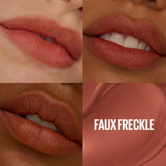 Texture teddy-soft de Maybelline Teddy Lip Tint offre un fini mat flou.