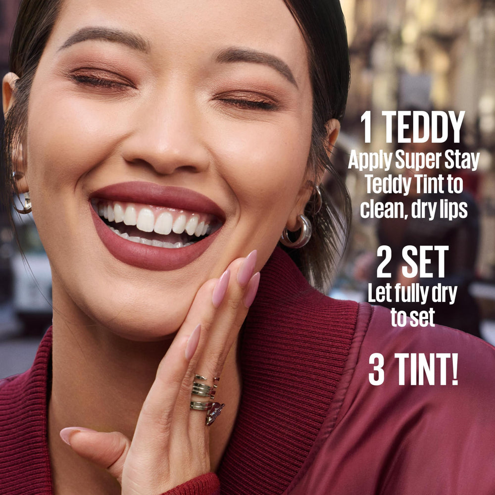 Maybelline Teddy Tint, usage possible sur les joues pour un blush discret.
