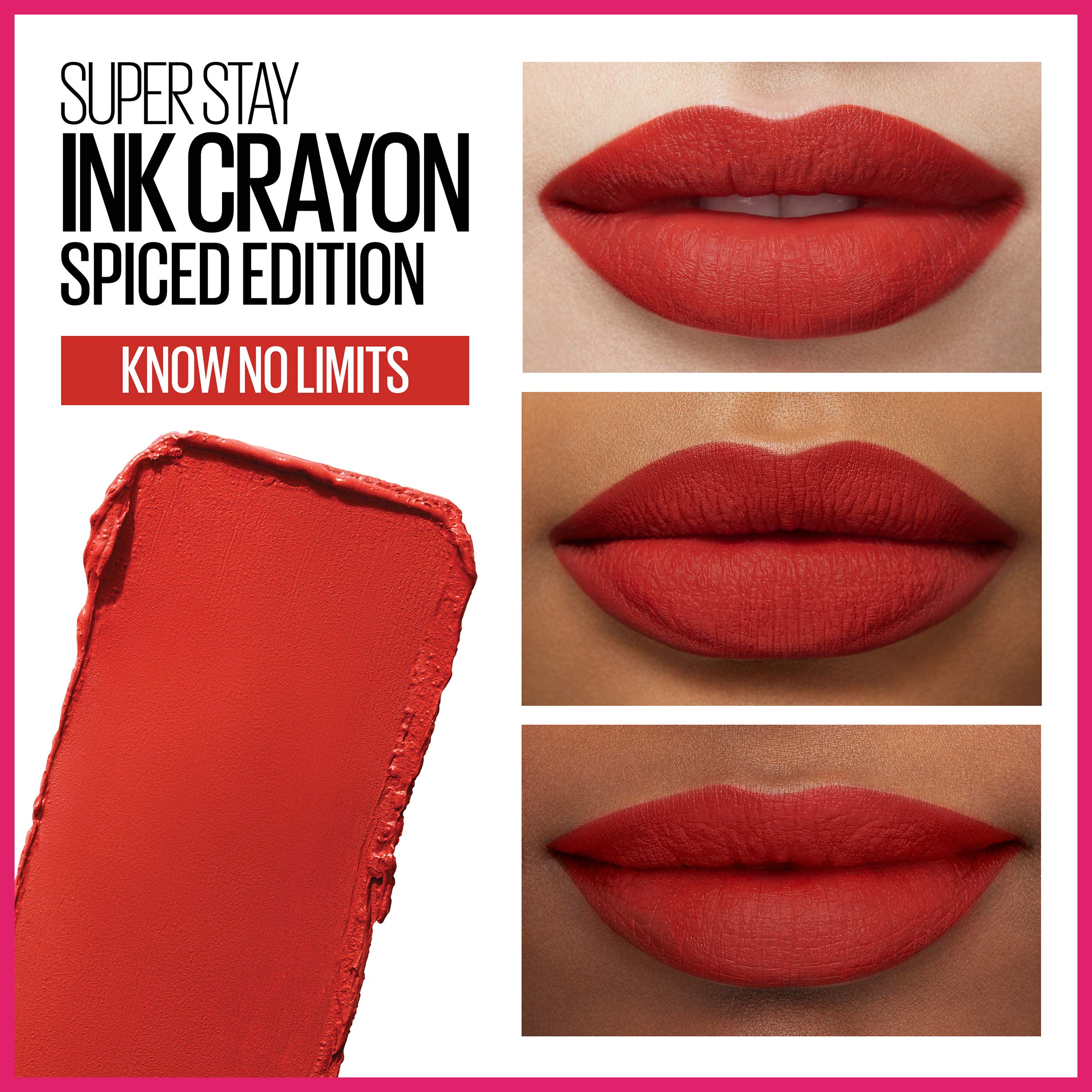Maybelline SuperStay Ink Crayon Matte – application rapide et précise grâce à la pointe intégrée.