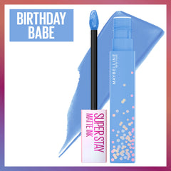 MAYBELLINE SuperStay Matte Ink couleur intense pour une tenue longue durée.