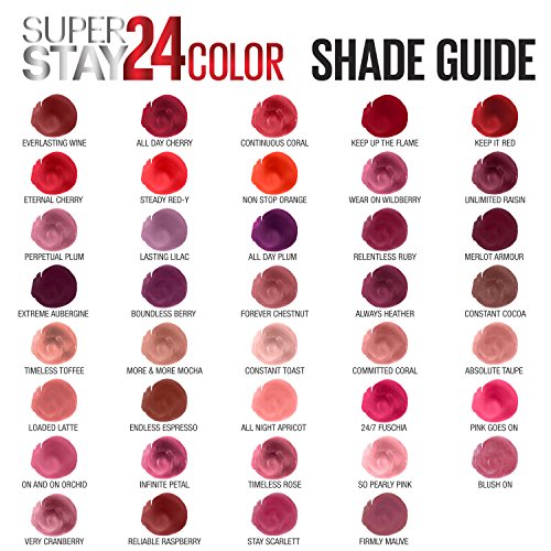 Échantillon rouge-armour Maybelline pour visualiser la teinte.