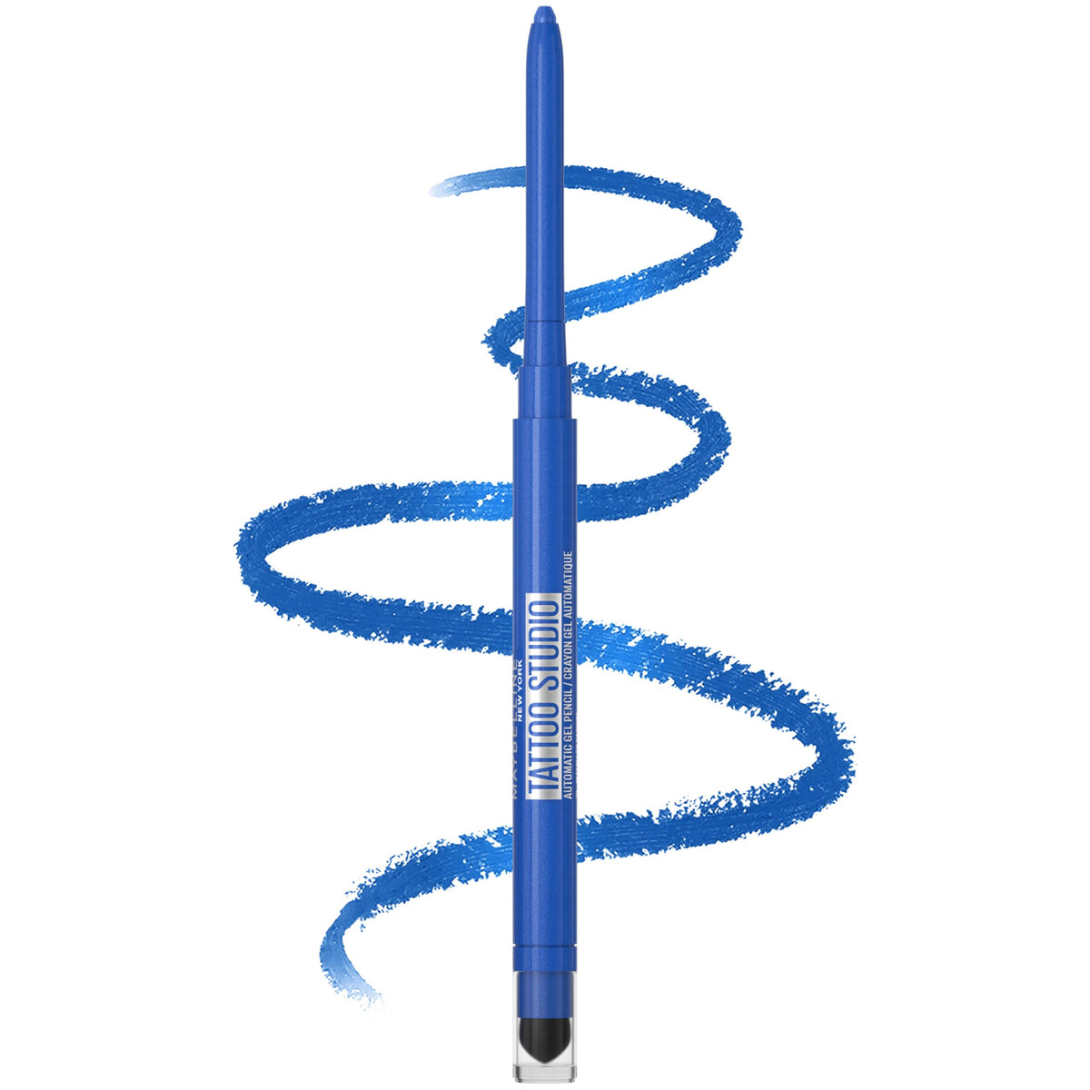 Maybelline Tattoo Studio crayon gel yeux automatique – glisse fluide pour un regard précis et fumé.