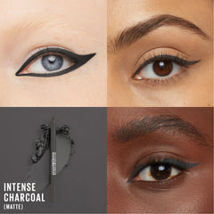 TattooStudio Maybelline: pigments intenses charbon pour une définition précise.